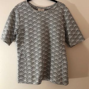 Ann Taylor Loft Thick Gray Top